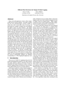 Abstract Efficient Data Structures for Tamper-Evident Logging