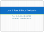 Unit 1 Part 2 Blood Collection
