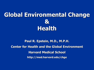 Global Environmental Change & Health Part I