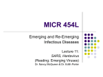 MICR 454L 2008Lec 11SARS,Hanta