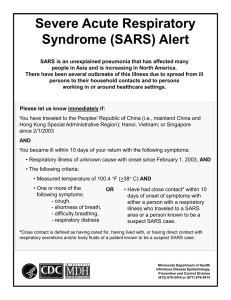 SARS Poster (PowerPoint File) - Minnesota Department of Health
