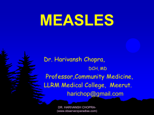 (a) Measles vaccine.
