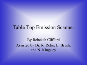 Table Top Emission Scanner By Rebekah Clifford and N. Kingsley