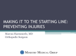 MAKING IT TO THE STARTING LINE: PREVENTING INJURIES