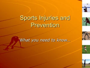 Sports Injuries and Prevention