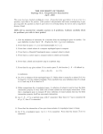 THE UNIVERSITY OF TOLEDO Topology M.A. Comprehensive Examination April , 2010