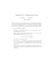 Topology M.A. Comprehensive Exam K. Lesh G. Martin July 24, 1999