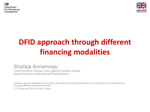 Cons - Climate Change Finance and Development Effectiveness