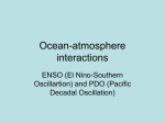 Ocean-atmosphere interactions