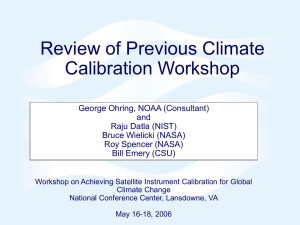 Satellite Instrument Calibration for Measuring Global