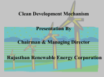 Presentation on Clean Development Mechanism