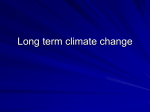Long term climate change - geography departmant of lwc