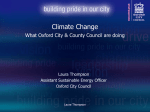 Climate Change, what Oxford City and County Council are doing