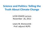 Science and Politics: Telling the Truth About Climate Change
