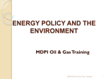 ENERGY POLICY AND THE ENVIRONMENT