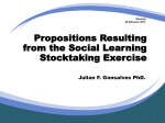 Propositions Resulting from the Social Learning Stocktaking Exercise