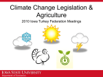 Climate Change Legislation & Agriculture.