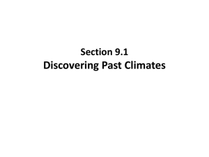 SNC2D 9.1 Discovering Past Climates