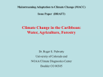 Climate Change in the Caribbean: Water, Agriculture and Forestry