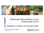 Reducing vulnerability at the community level