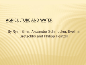 Agriculture and water