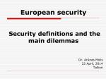 SECURITY IN THE BALTIC SEA REGION 1. Lecture