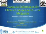 Geospatial Information for Climate Change and Disaster