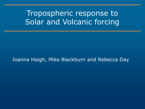Solar & Volcanic Impacts on Tropospheric Climate
