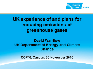 Meeting the UK`s carbon budgets