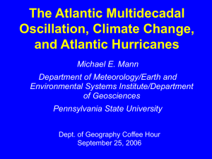 Mann, ME, Emanuel, KA, Atlantic Hurricane Trends linked to Climate