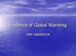 Evidence of Global Warming-JOSE SAGASTUME