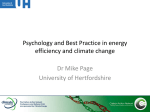 The Psychology of Environmental Behaviour Change