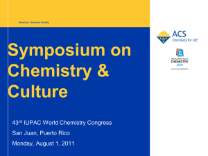 Symposium on Chemistry &amp; Culture