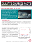 CLIMATE CHANGE FACTS THE EARTH’S CHANGING CLIMATE
