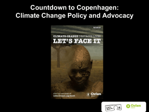Countdown to Copenhagen: Climate Change Policy and Advocacy