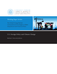 Working Paper Series: The Global Energy Market: Comprehensive Strategies to Meet