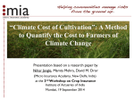 “Climate Cost of Cultivation”: A Method Climate Change