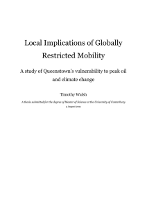 Local Implications of Globally Restricted Mobility and climate change