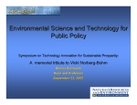 Environmental Science and Technology for Public Policy Norberg