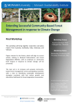 Extending Successful Community-Based Forest Management in response to Climate Change Final Workshop