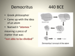 Democritus 440 BCE