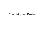 Chemistry test Review