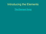 Introducing the Elements - Paul M. Dorman High School