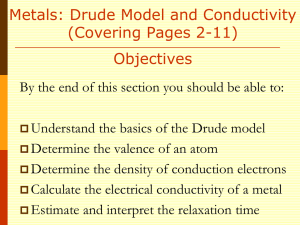 The Drude Model and DC Conductivity