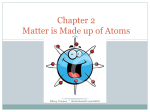 Chapter 2 Matter is Made up of Atoms