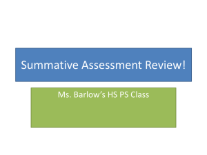 Summative Assessment Review!