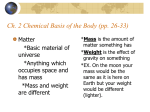 Ch. 2 Chemical Basis of the Body (pp. 26-33)