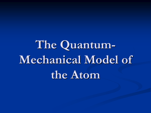 The Quantum-Mechanical Model of the Atom