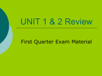 UNIT 1 Review