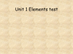 Unit 1 Section 1 Bonding in Elements test